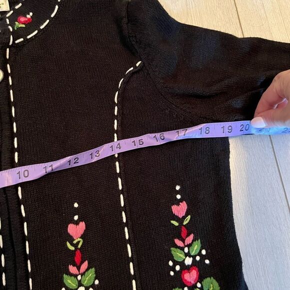 Vintage Orvis knit zip up cardigan embroidered - Picture 8 of 9